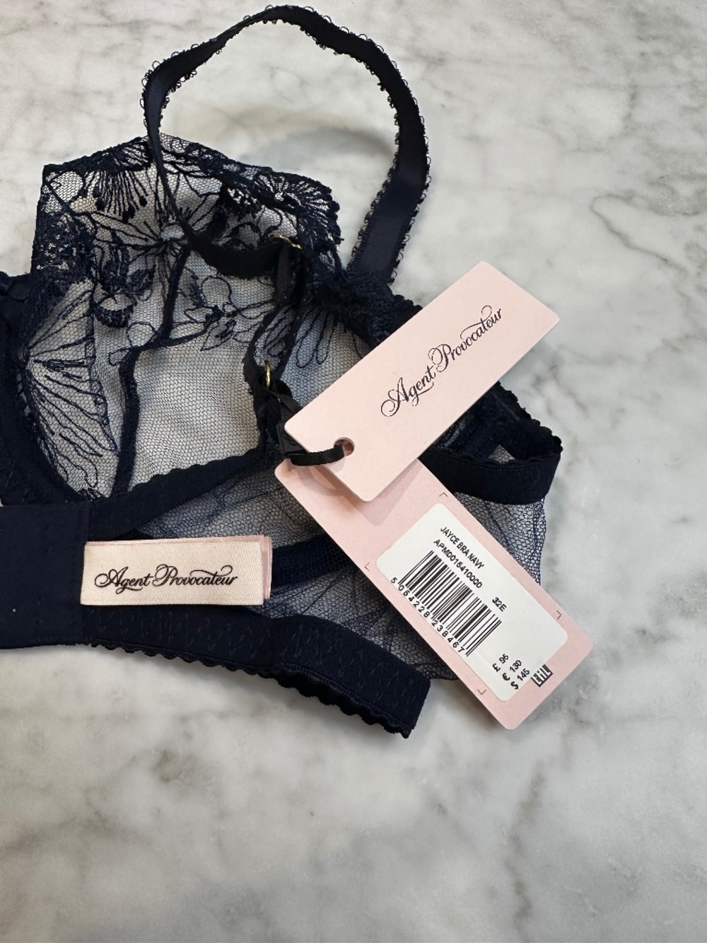 Agent Provocateur Jayce bra Navy size UK 32E New with tags - Picture 3 of 5